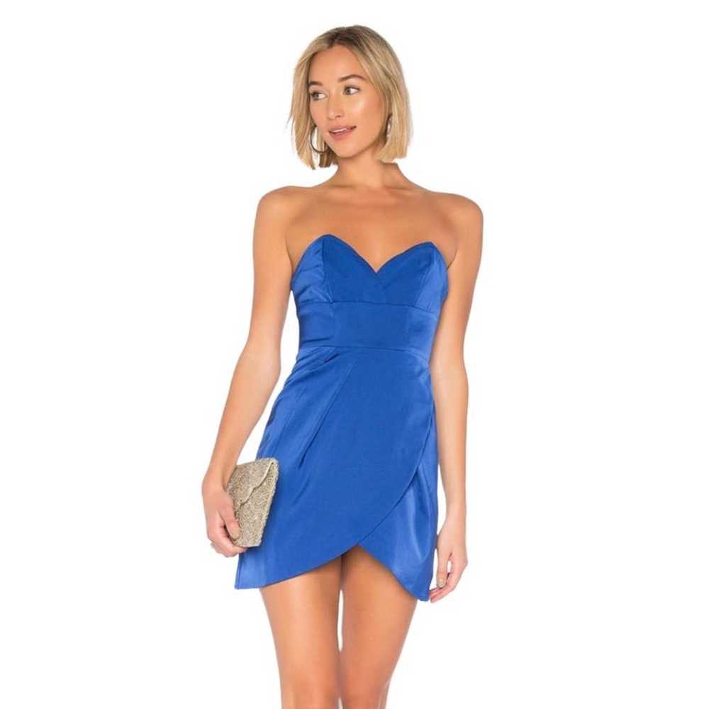 NBD Revolve Sofia Strapless Mini Dress in Cobalt … - image 1