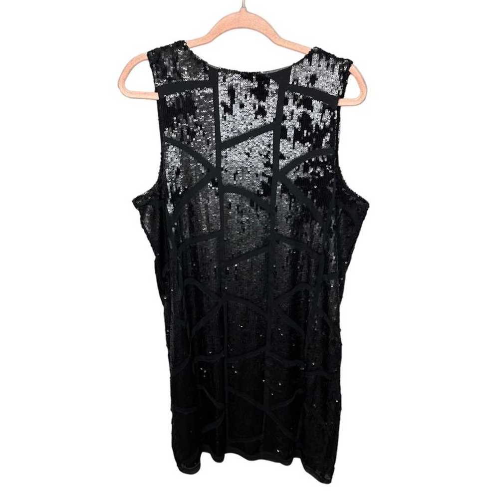 Halogen Sequin V Neck Sleeveless Dress In Black - image 4