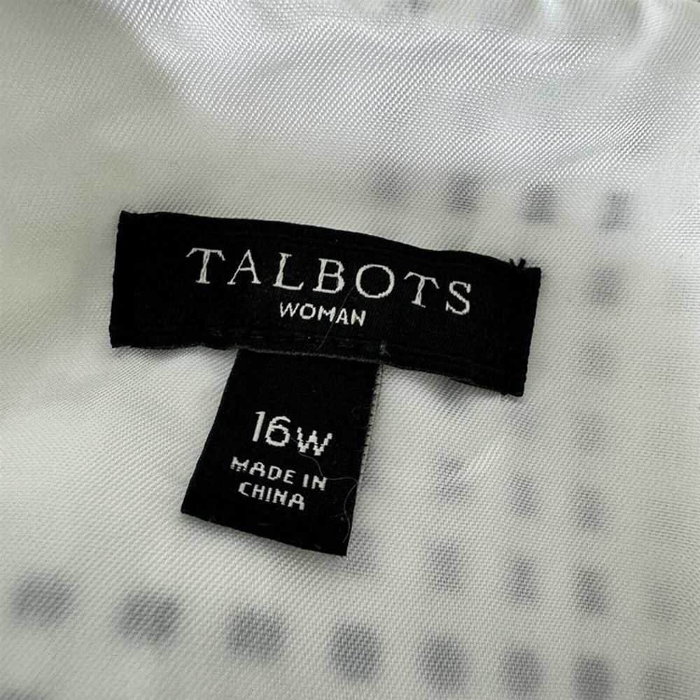 Talbots Woman Dress Size 16W Black White Waffle P… - image 8