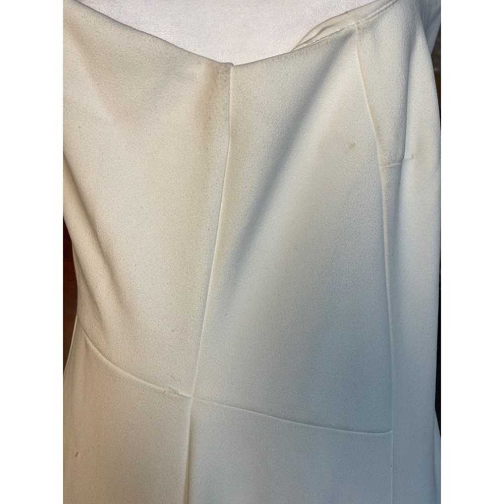 DKNY Cross Back Midi Dress Ivory Size 16 - image 4