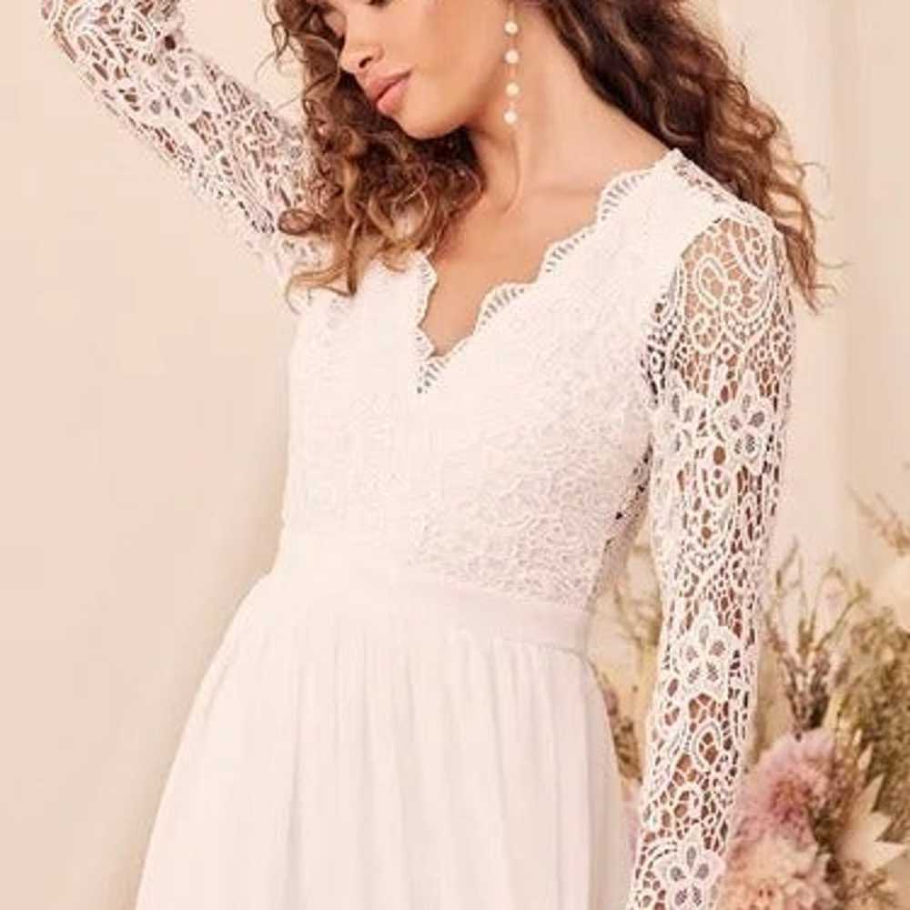 Awaken My Love White Long Sleeve Lace Maxi Dress - image 2