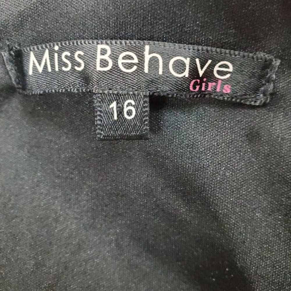 Miss Behave Brocade Sleeveless Black Sil - image 4