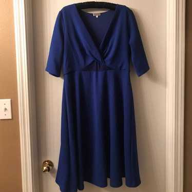 KIYONNA Dress Blue Lace Peekaboo Size 1 (16) - image 1