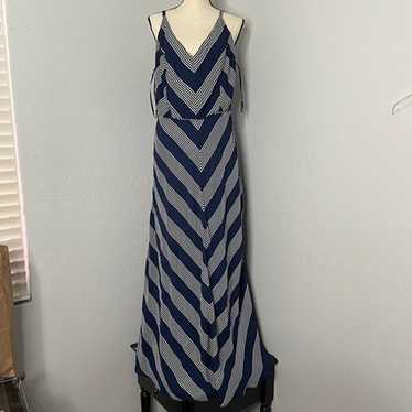 City Chic Navy White Stripe French Kiss Maxi Dres… - image 1