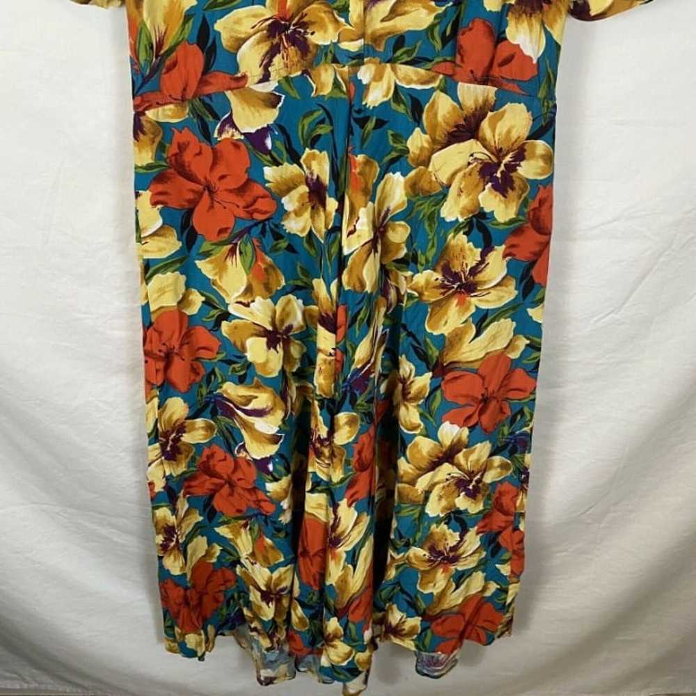 Vintage 80s Carol Anderson California Floral Trop… - image 7