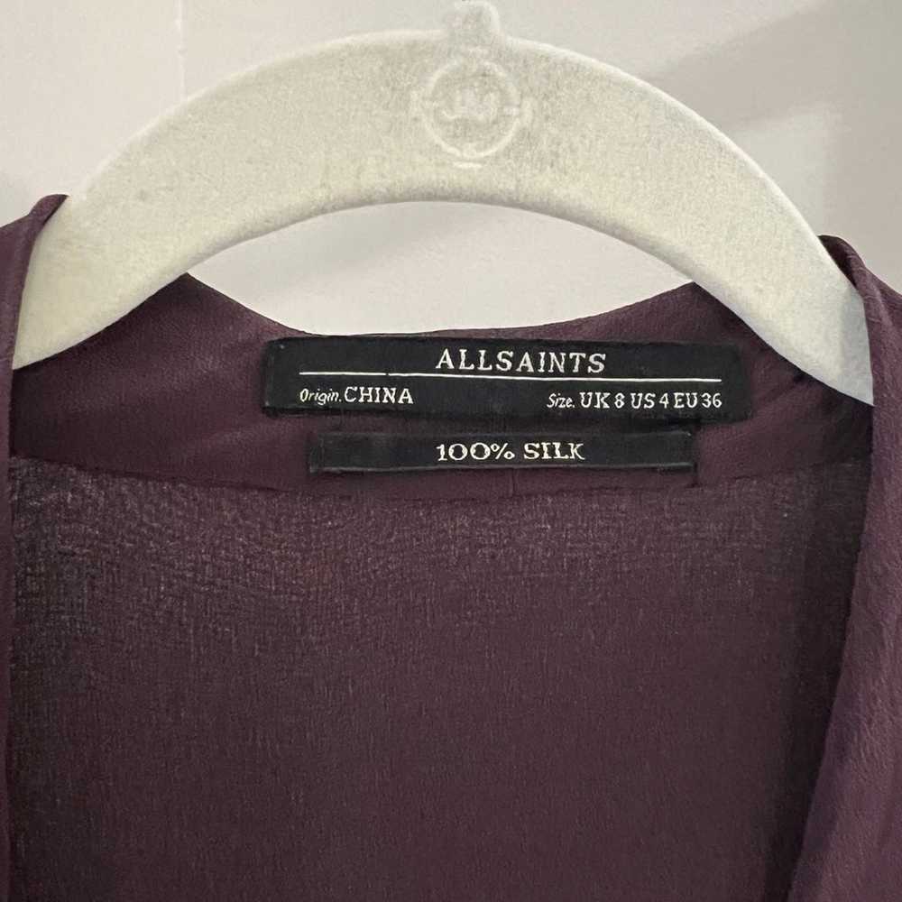 allsaints 100% Silk Wrap Dress - image 4