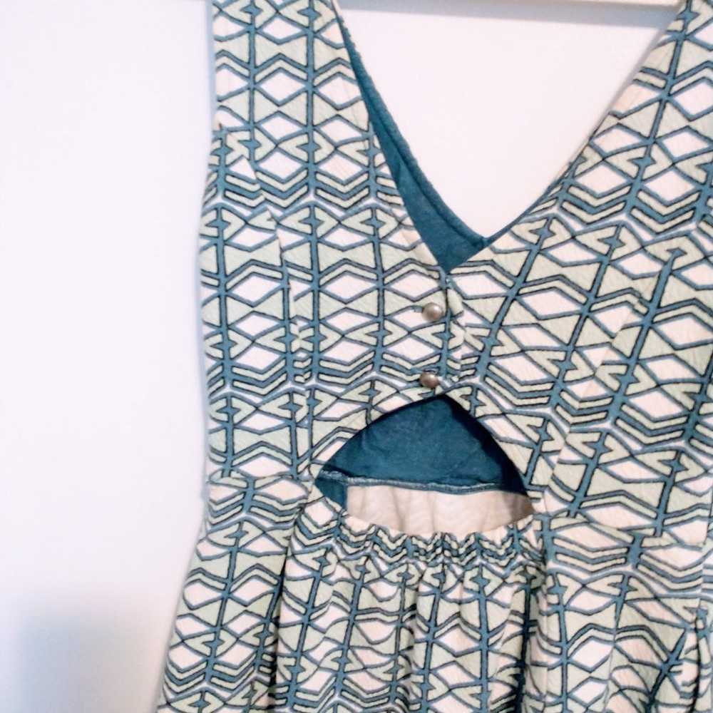 Maeve Anthropologie geometry print dress v-neck w… - image 4