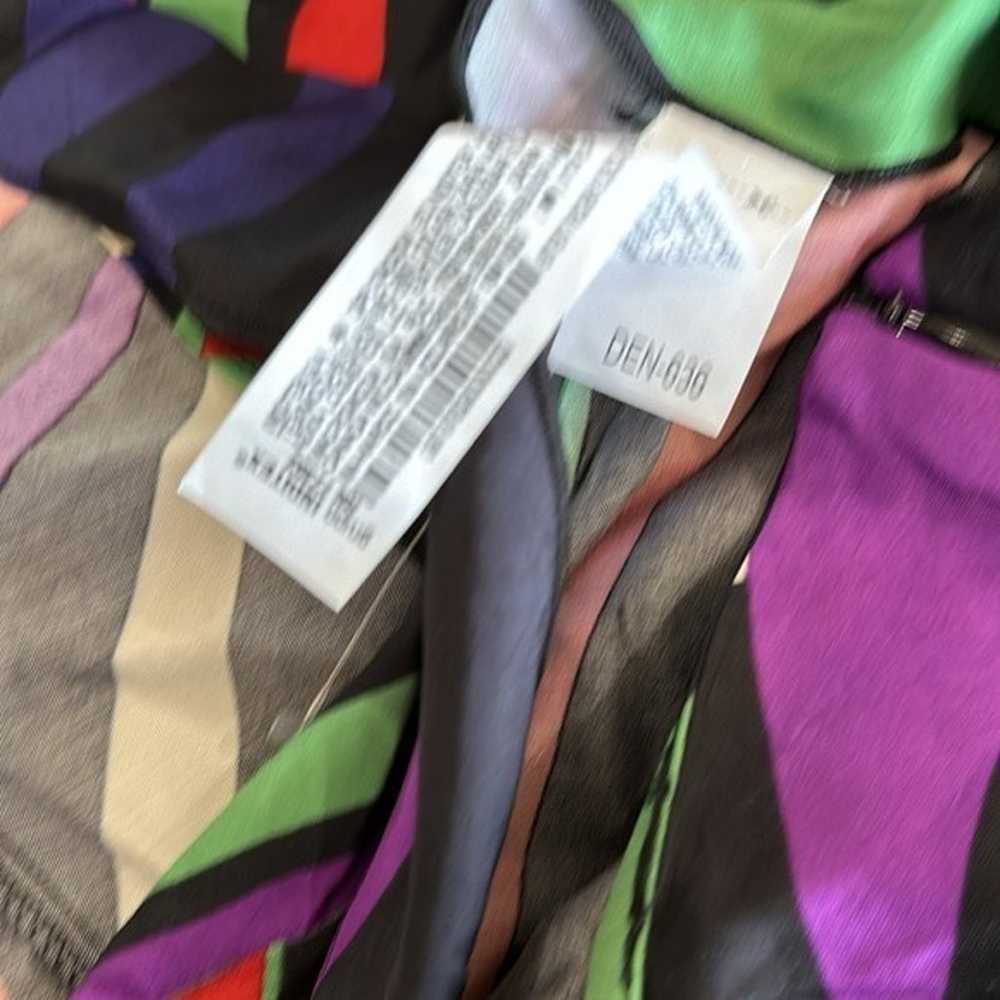 NWOT ZARA MULTICOLORED STRAPLESS SILKY BLOGGERS F… - image 7