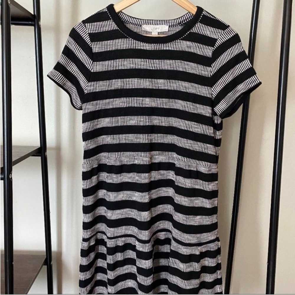 Striped Tiered Tee Dress - image 4