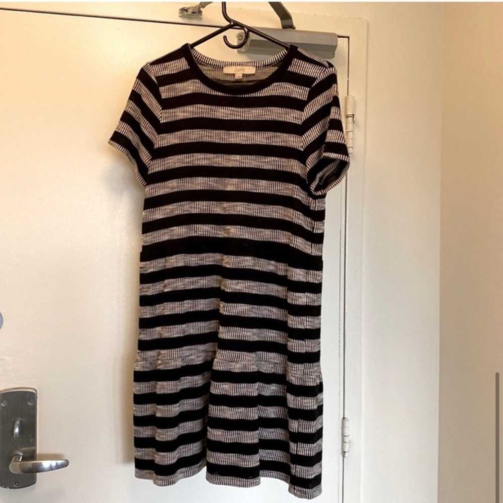 Striped Tiered Tee Dress - image 5