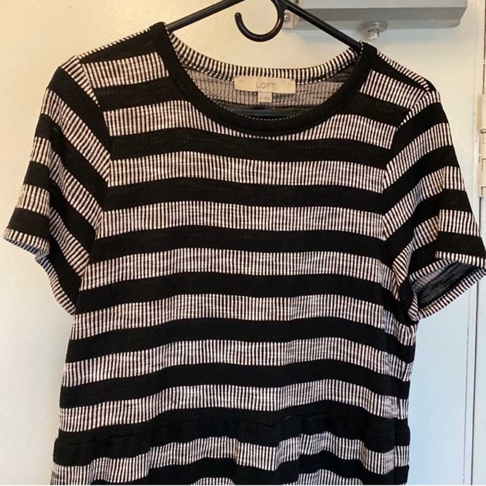 Striped Tiered Tee Dress - image 6