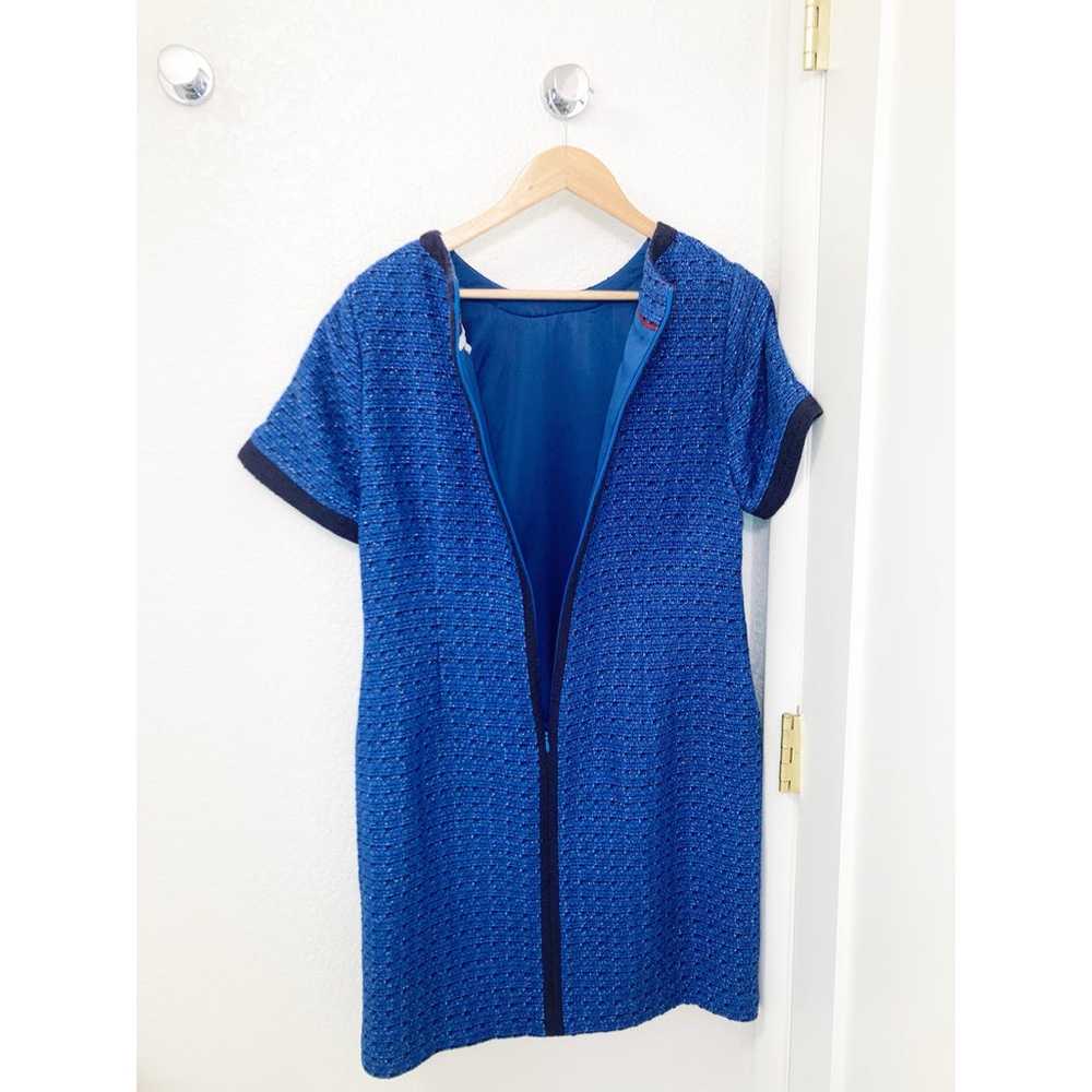 BODEN Bryony Wool Blend Tweed Dress Blue with Met… - image 10