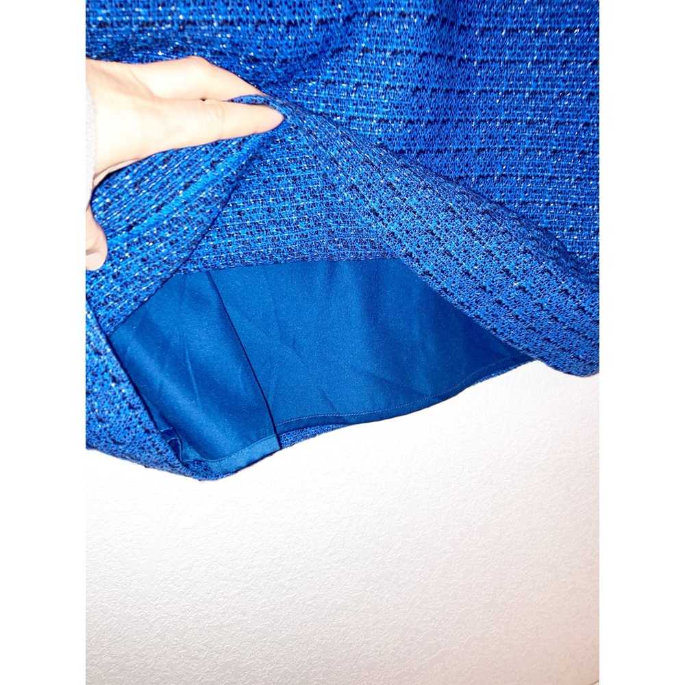 BODEN Bryony Wool Blend Tweed Dress Blue with Met… - image 6