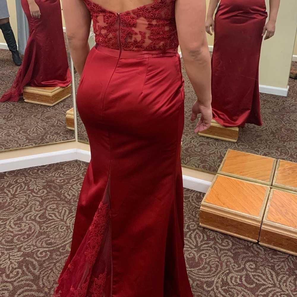 Red bridesmaid dress - image 2