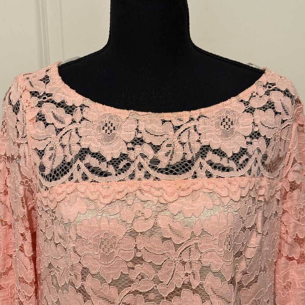 Vince Camuto pink lace dress - image 2