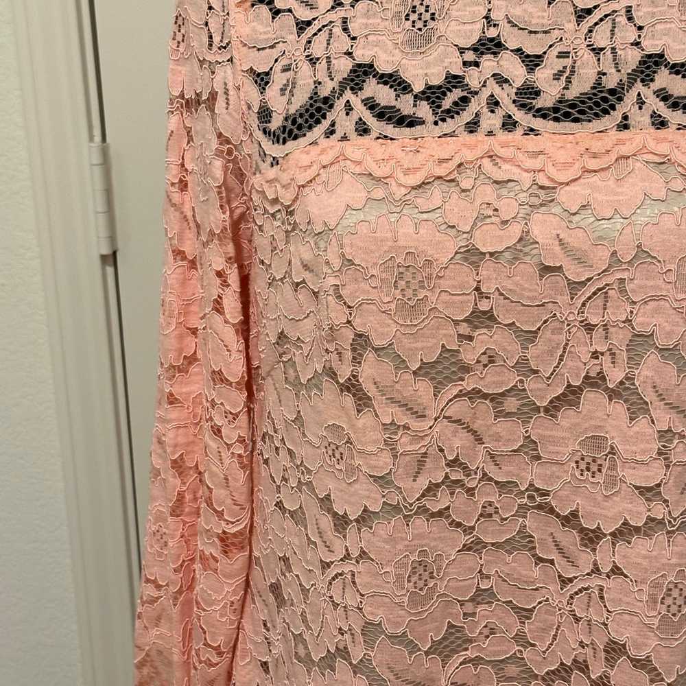 Vince Camuto pink lace dress - image 3