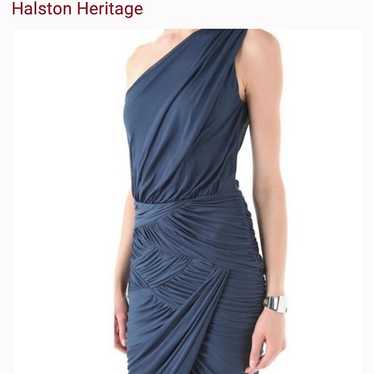 Halston Heritage One Shoulder Dress