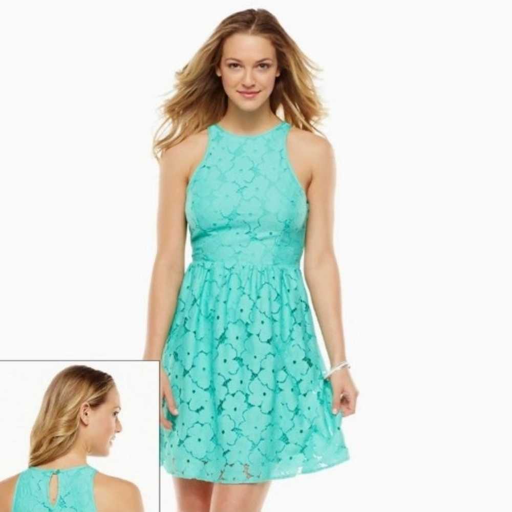 LC Lauren Conrad Floral Lace Fit & Flare Dress - … - image 1