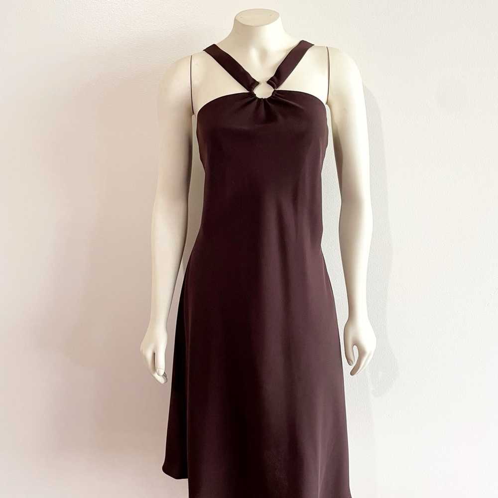 Jones Wear Dress Chocolate Brown Halter Midi Dres… - image 10