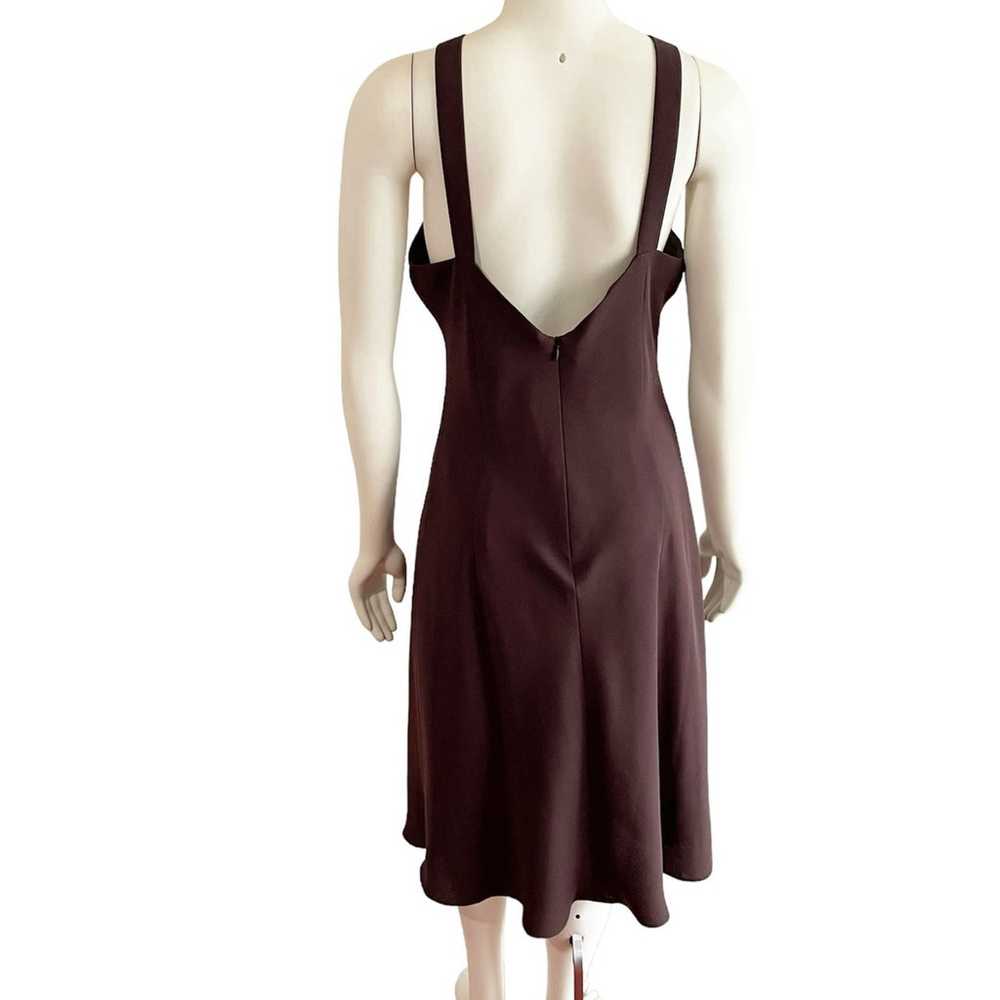 Jones Wear Dress Chocolate Brown Halter Midi Dres… - image 3