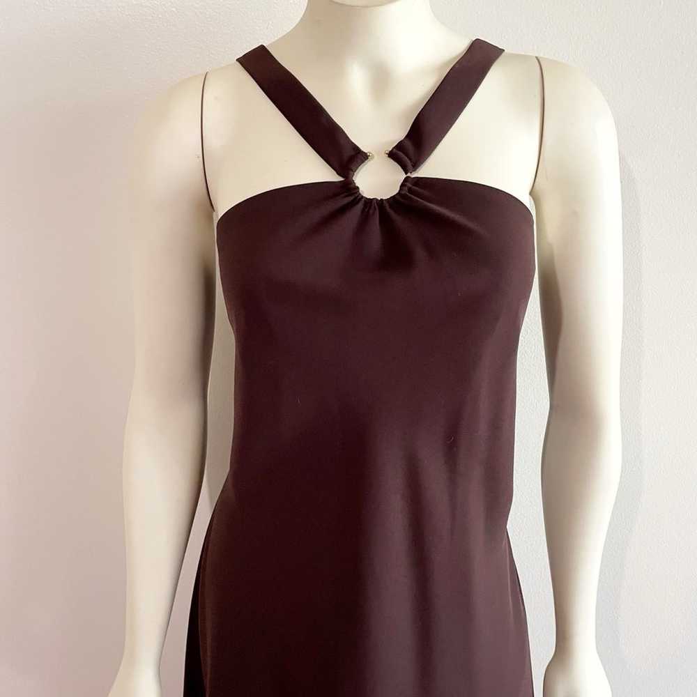 Jones Wear Dress Chocolate Brown Halter Midi Dres… - image 8