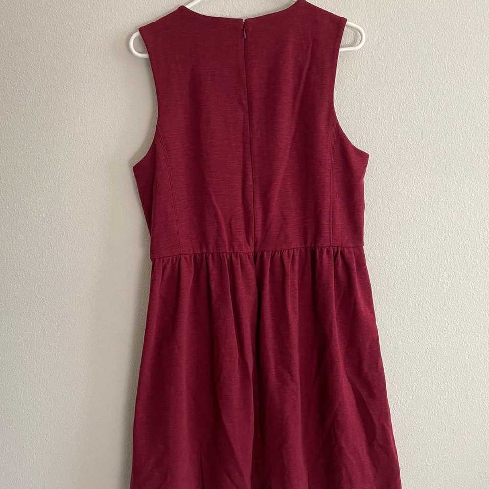 J. Crew Factory Daybreak A-Line Red Knit Dress Wo… - image 4