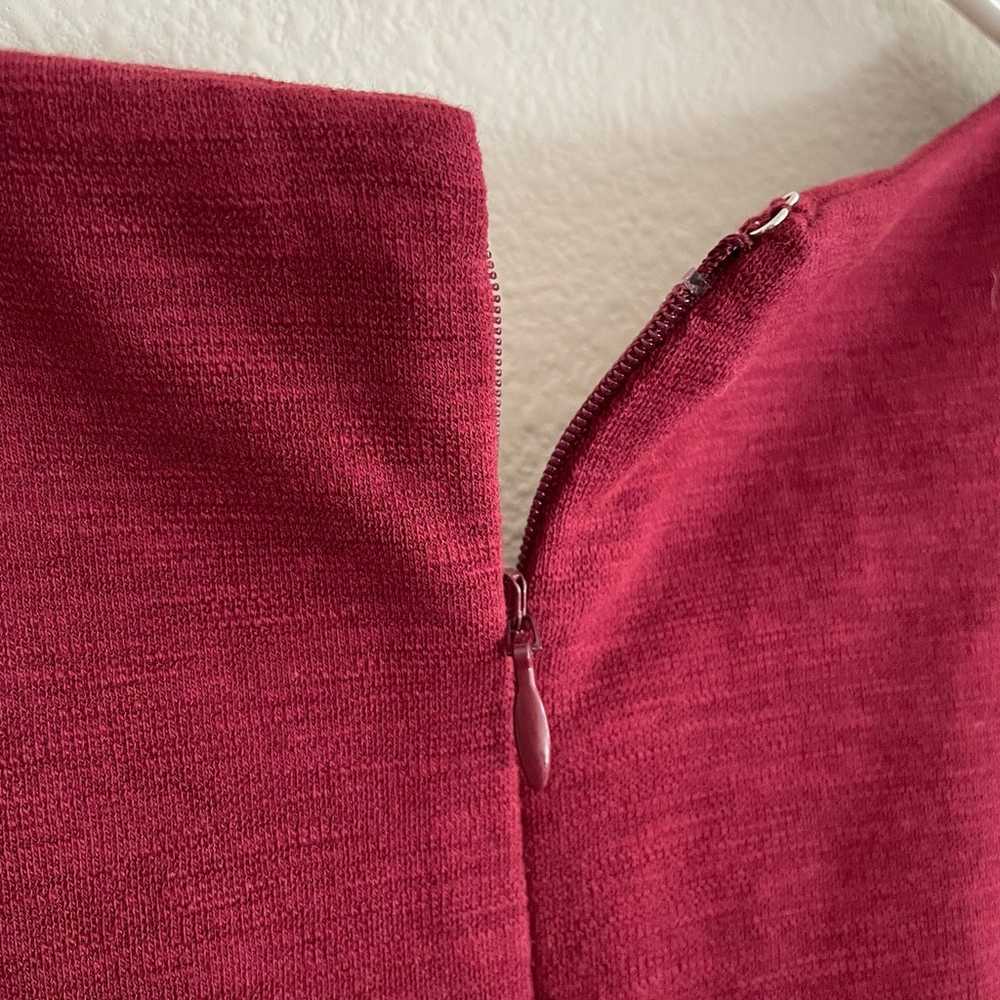 J. Crew Factory Daybreak A-Line Red Knit Dress Wo… - image 5