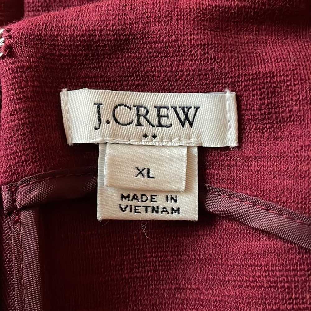 J. Crew Factory Daybreak A-Line Red Knit Dress Wo… - image 6