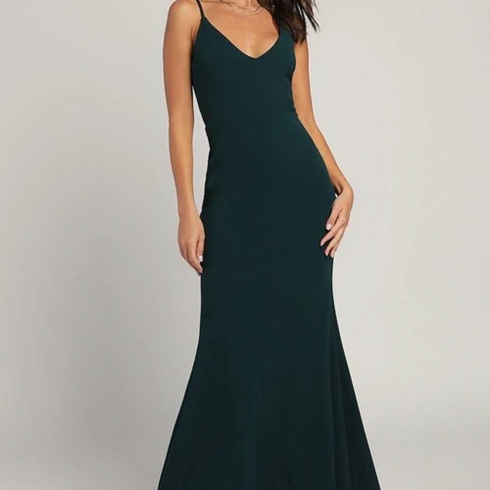 Infinite Glory Forest Green Maxi Dress Lulus - image 2