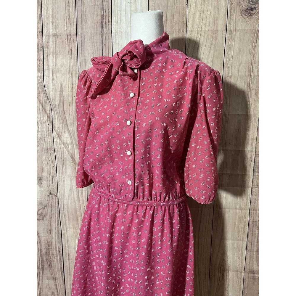 Doo Dads Vintage Pink Polka Dot Dress Womens Size… - image 2
