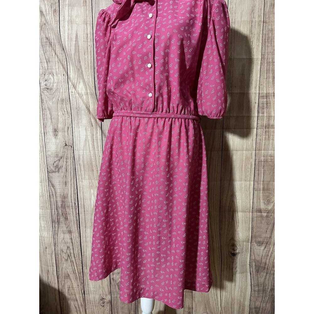 Doo Dads Vintage Pink Polka Dot Dress Womens Size… - image 3