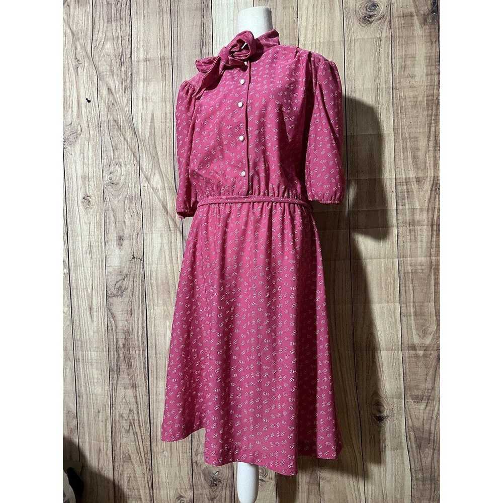 Doo Dads Vintage Pink Polka Dot Dress Womens Size… - image 4