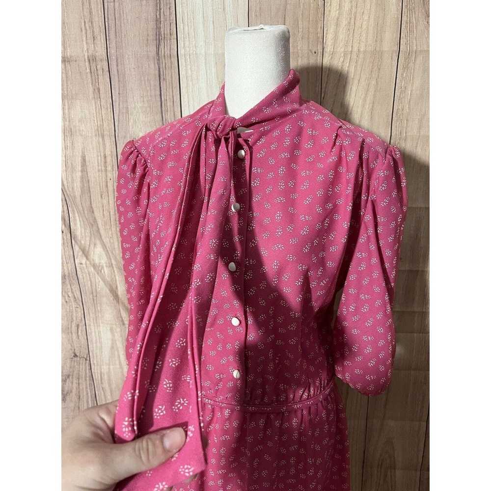 Doo Dads Vintage Pink Polka Dot Dress Womens Size… - image 6