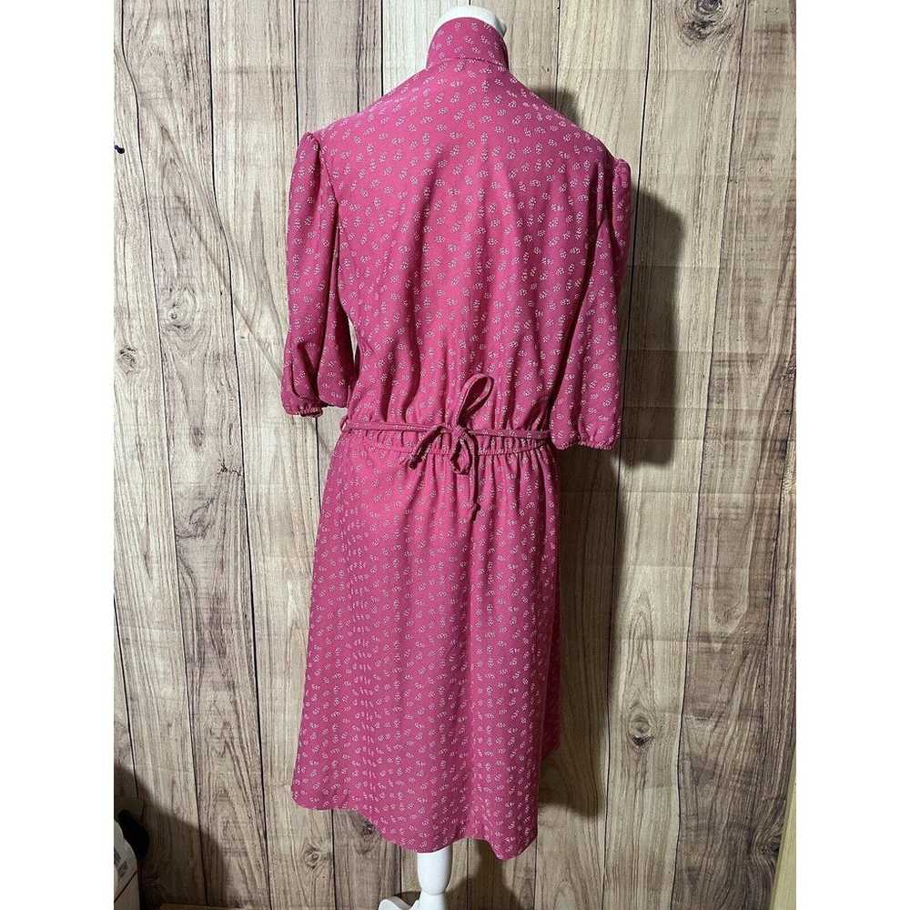 Doo Dads Vintage Pink Polka Dot Dress Womens Size… - image 7