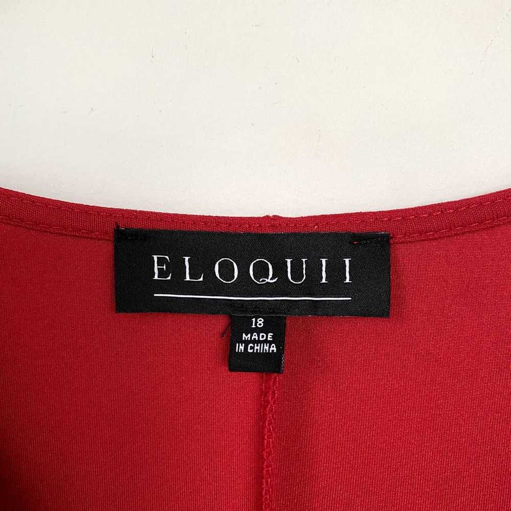 Eloquii Short Sleeve V-Neck Ponte Fit and Flare K… - image 4