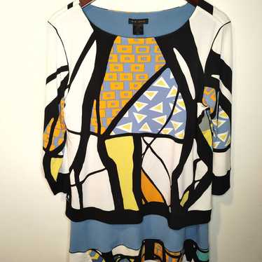 Eva Varro color block shift dress - image 1