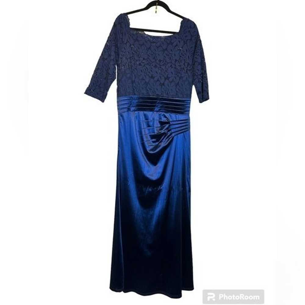 Miusol navy blue lace /Satin formal maxi dress Si… - image 1