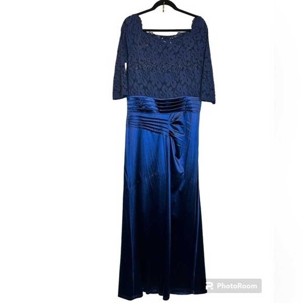 Miusol navy blue lace /Satin formal maxi dress Si… - image 2