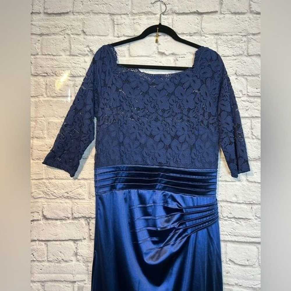 Miusol navy blue lace /Satin formal maxi dress Si… - image 3