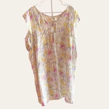 Joie Floral Linen Dress Sx 3x