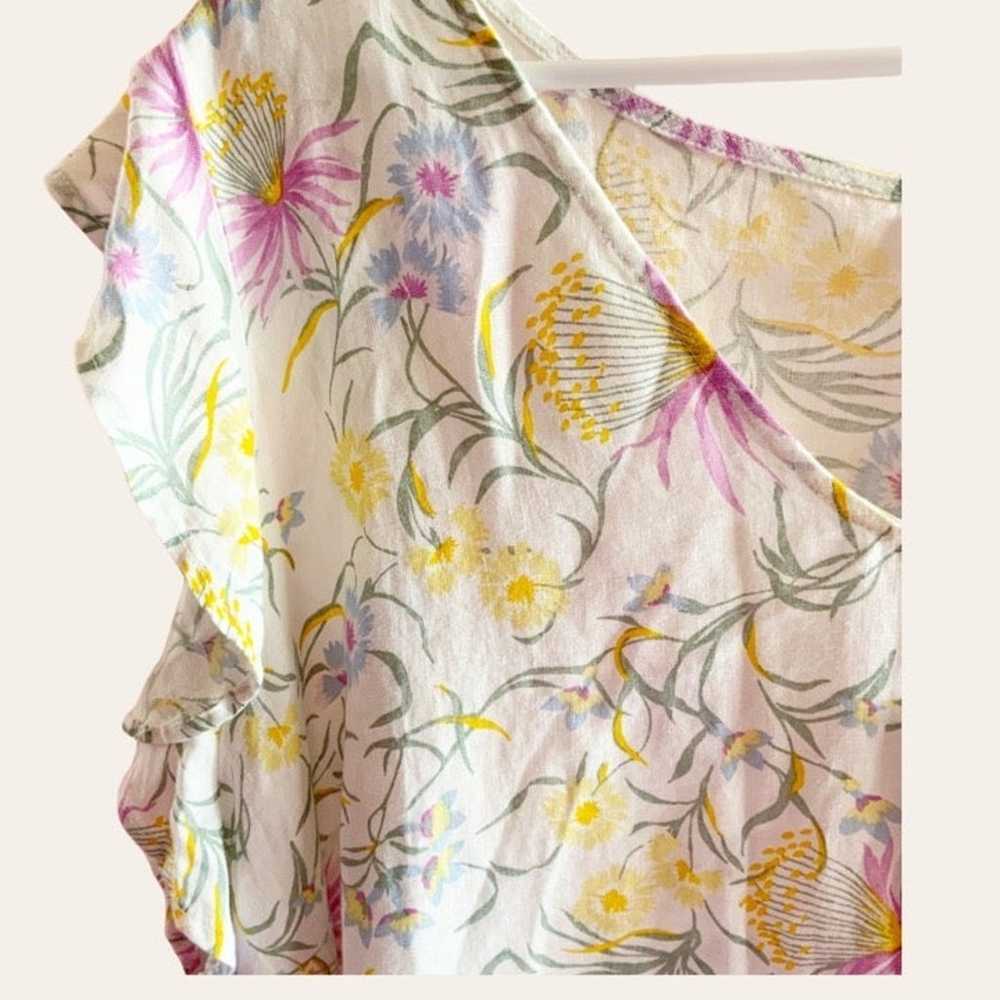 Joie Floral Linen Dress Sx 3x - image 2
