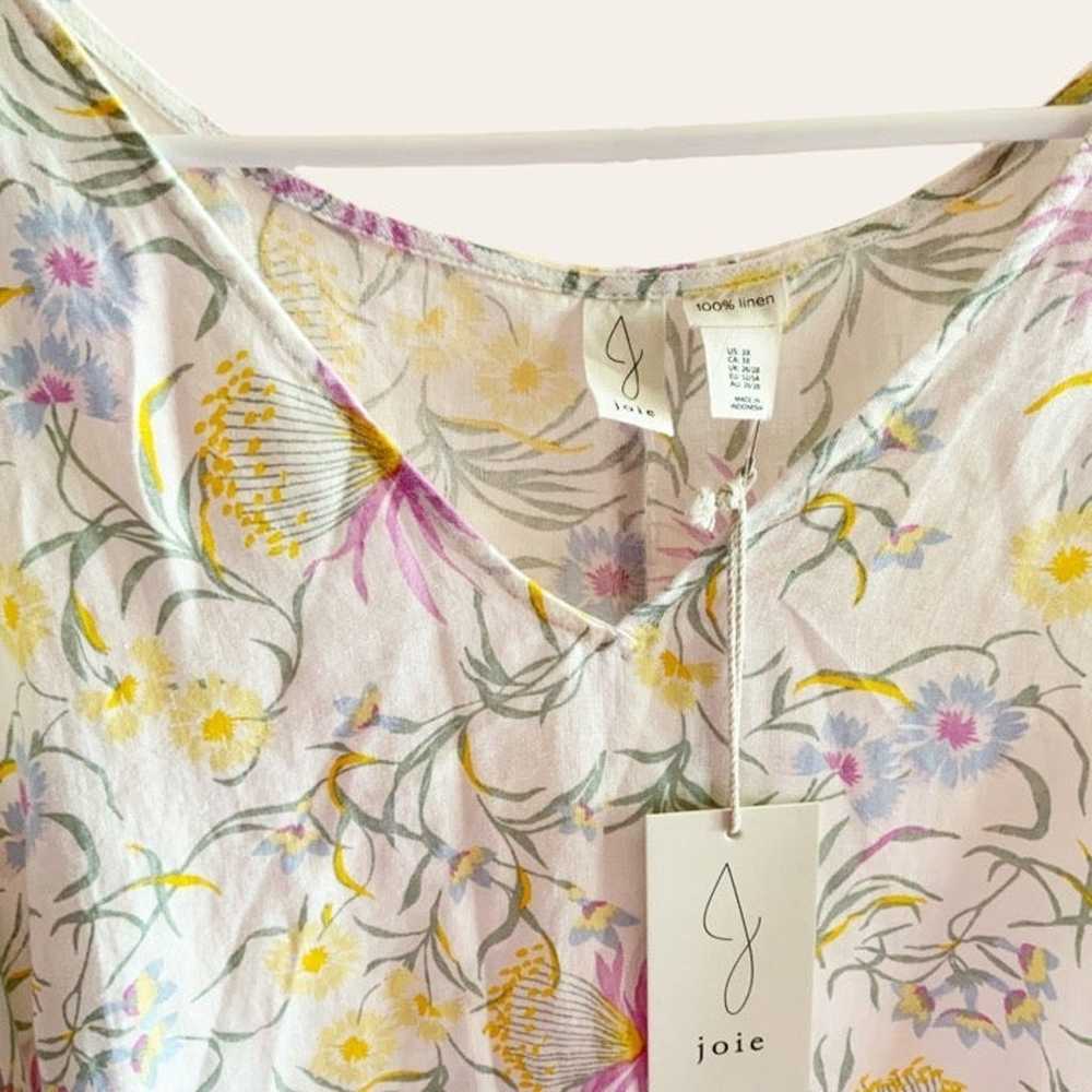 Joie Floral Linen Dress Sx 3x - image 3