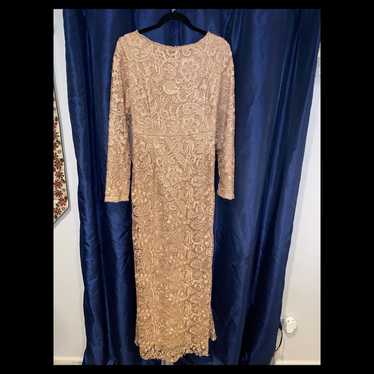 Noor Lace Long Sleeve Evening Gown - image 1