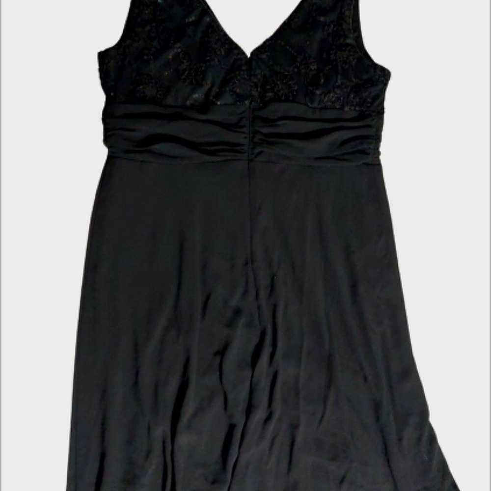 S.L. Fashions Sequin Mid Length Black Dress with … - image 3