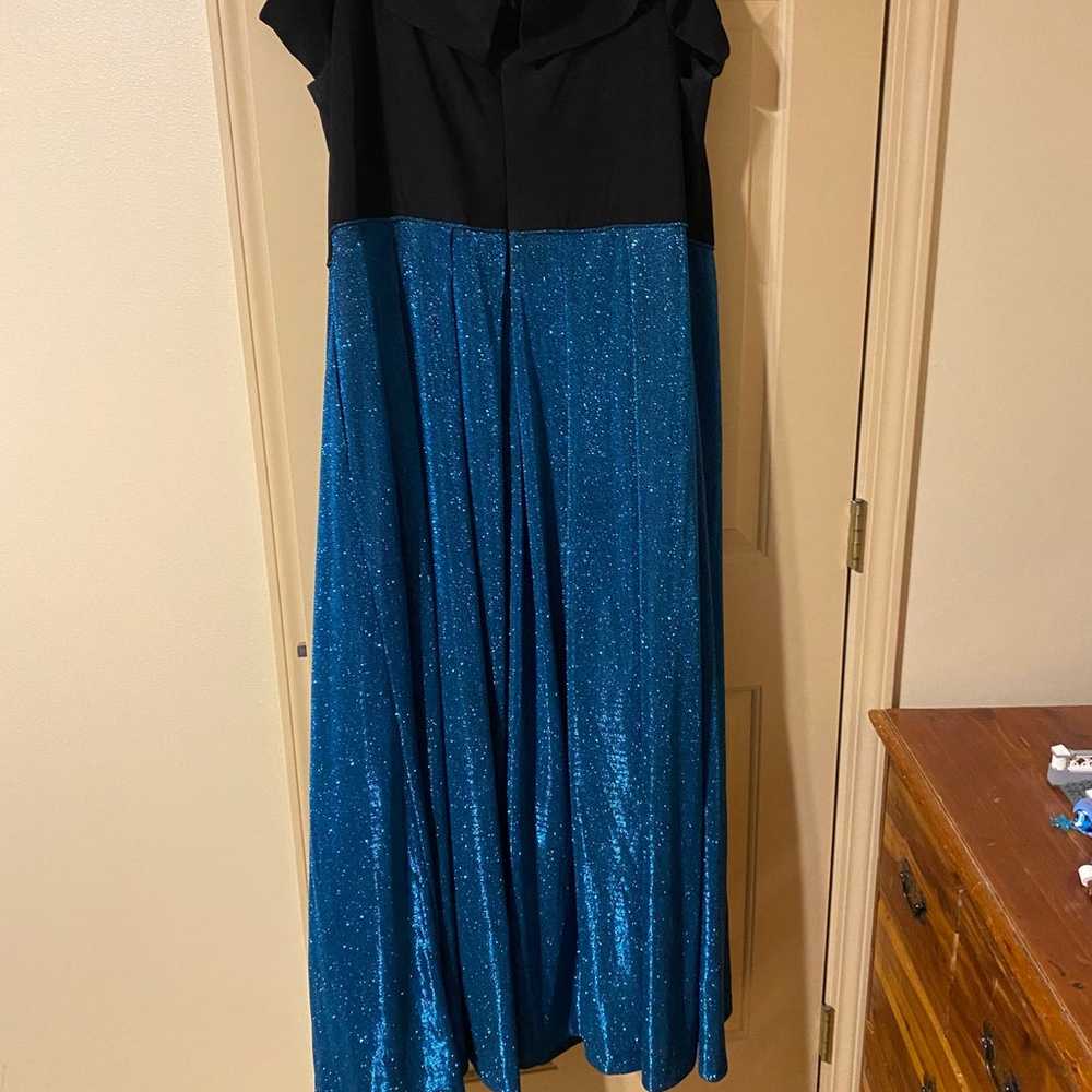 Morgan and co formal blue glitter dress - image 2