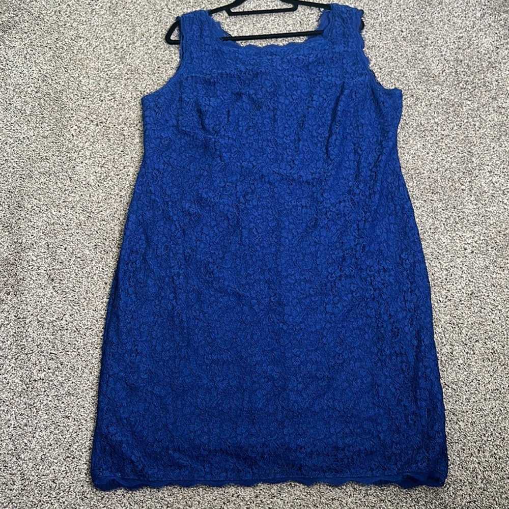 Adrianna papell blue lace mini dress size 20 Wplus - image 5
