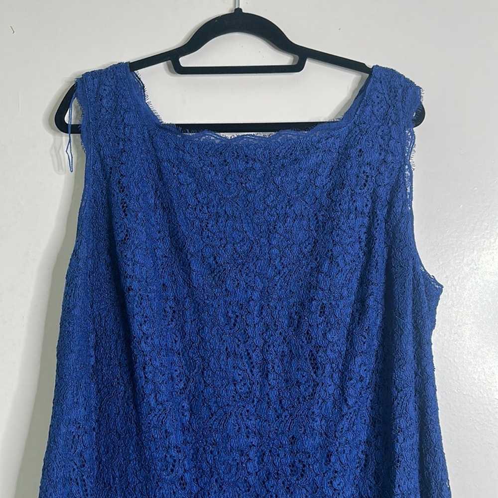 Adrianna papell blue lace mini dress size 20 Wplus - image 6