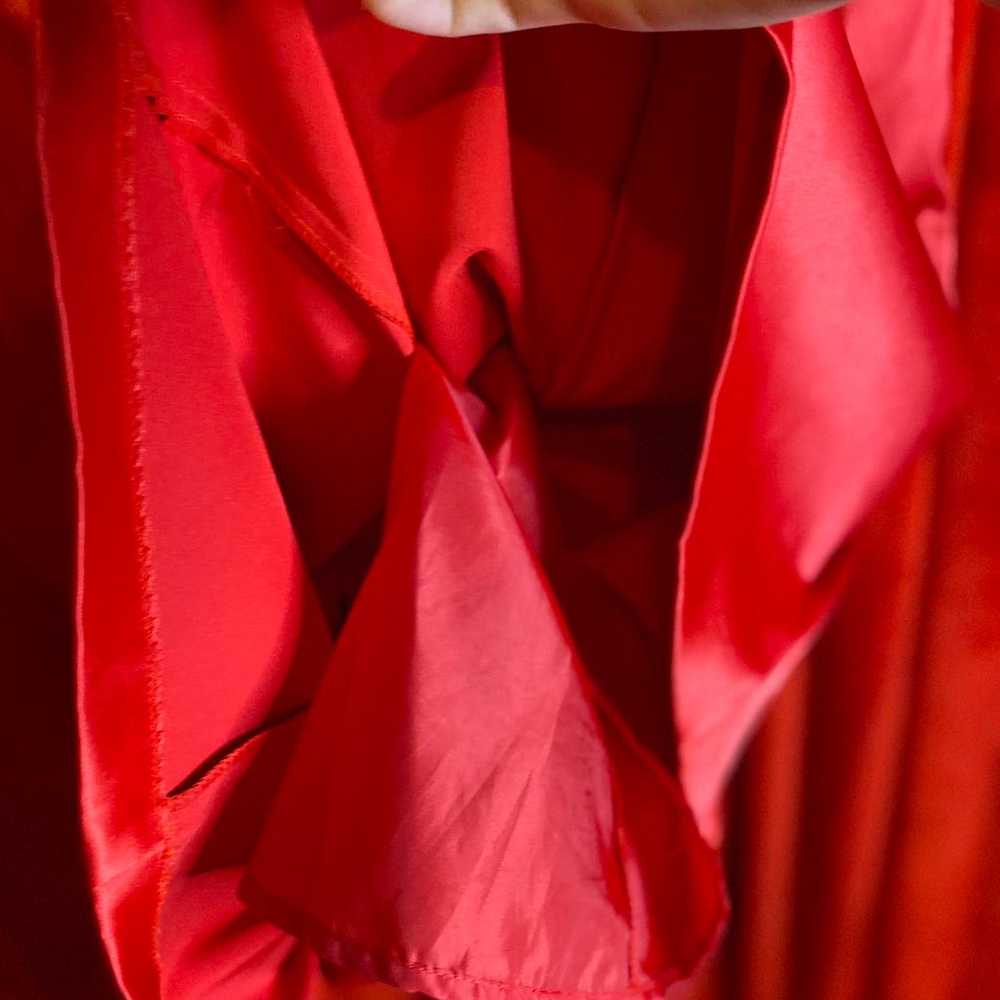Red silk dress - image 10