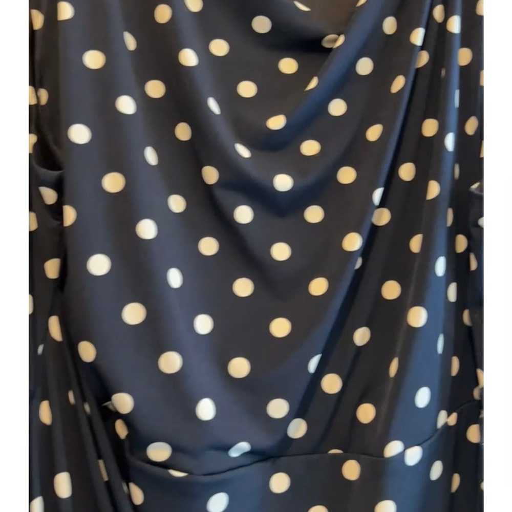 Navy polka dot dress - image 2