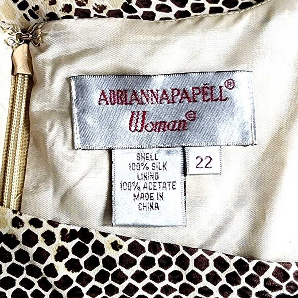Adrianna Papell Woman Snake Print 100% Silk Sheat… - image 4